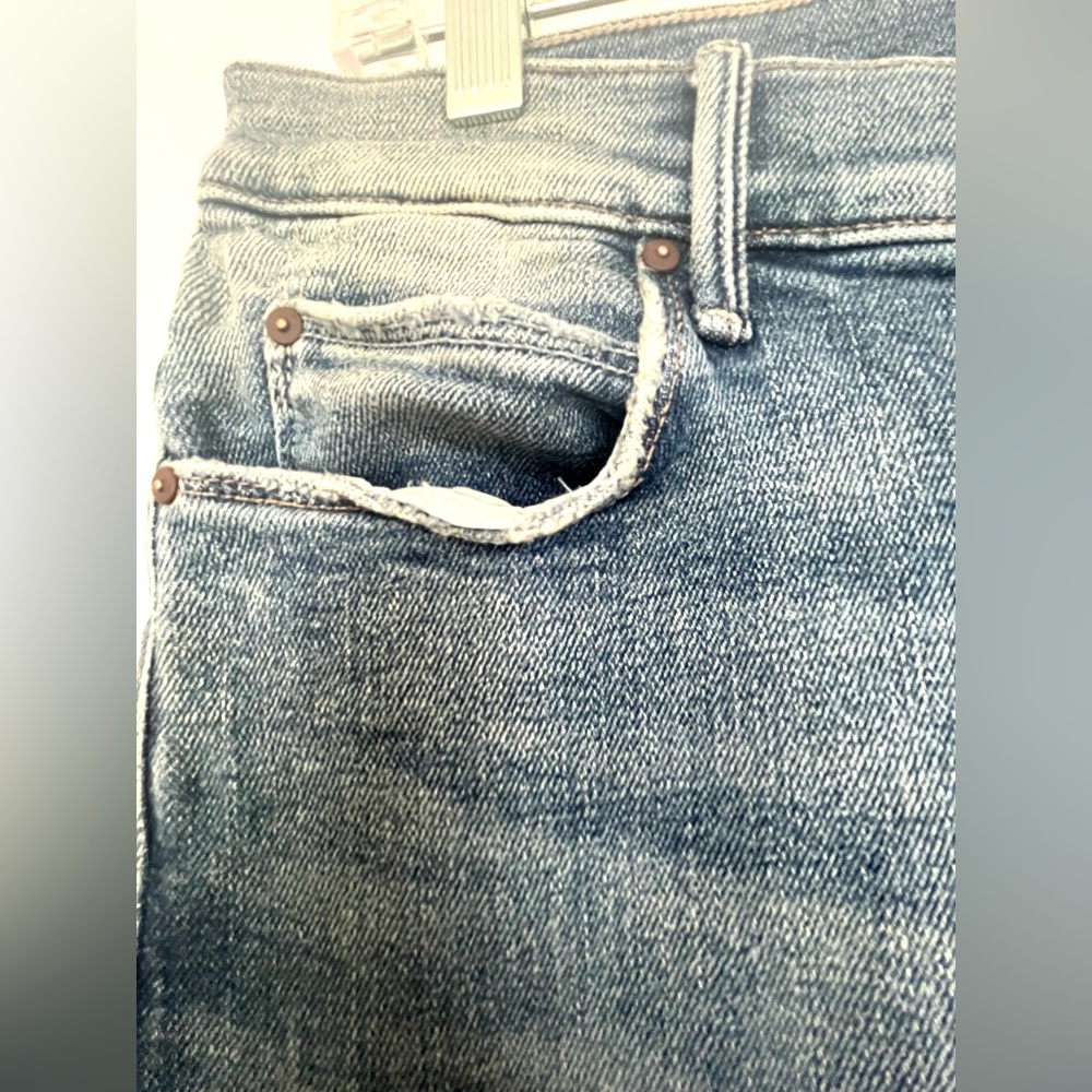 MOTHER Denim The Fly Cut Stunner Ankle Fray Jeans Night Sz 27 – Brand New - Picture 8 of 15